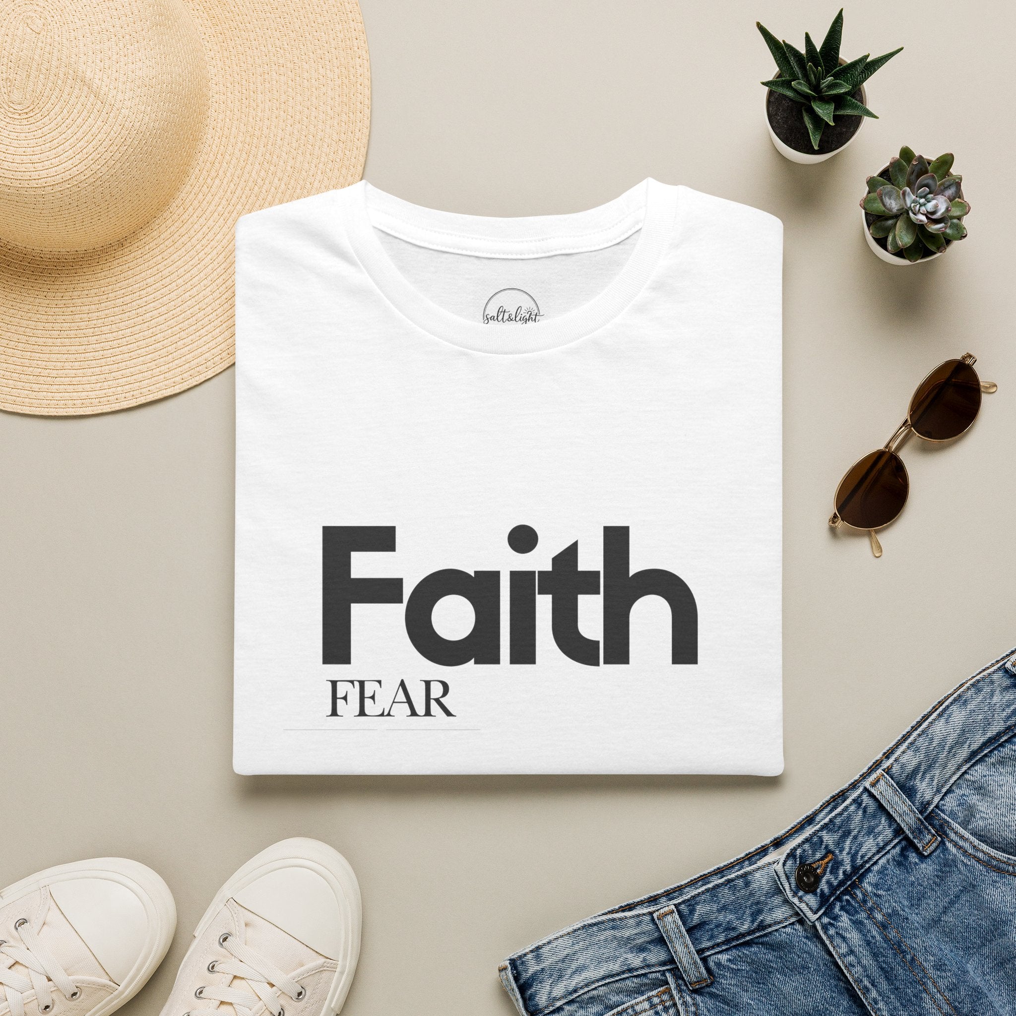 Faith Over Fear T-Shirt — Inspirational Christian Graphic Tee