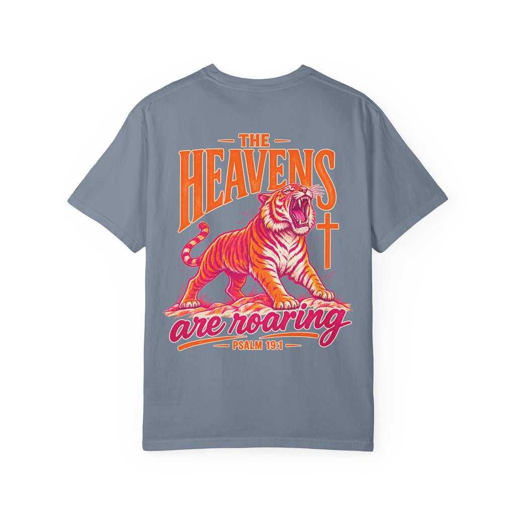 T-Shirt — “The Heavens Are Roaring” Tiger Psalm 19:1 Graphic Tee